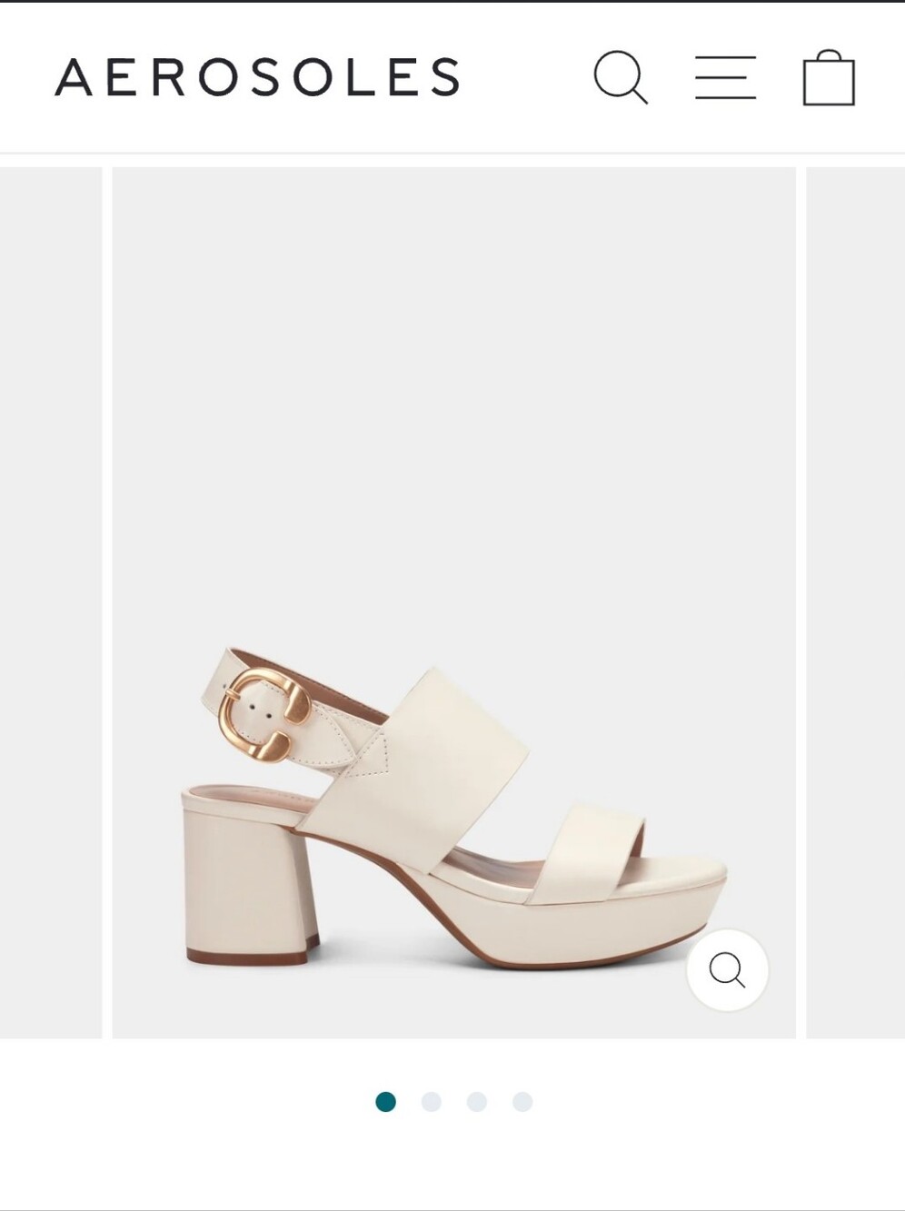 Aerosoles Women's Platform Sandal with Gold Buckle
